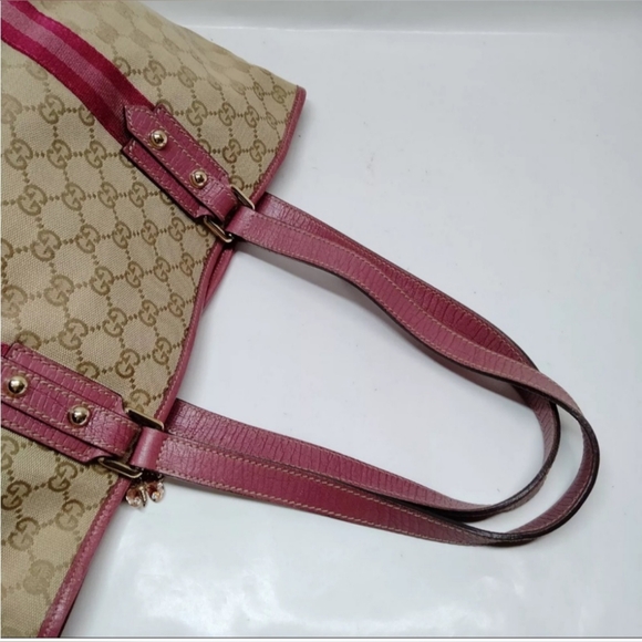 *SOLD* Gucci EUC Monogram Jolicoeur Tote w/Gucci Charm - Picture 3 of 7
